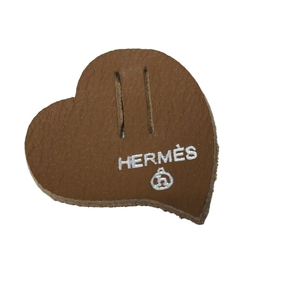 Auth HERMES - Brown Orange Red Leather Silk None Bag Charm - Picture 2 of 4